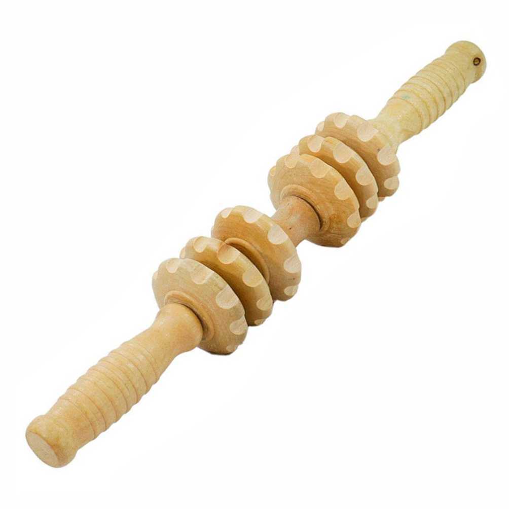 Massageador Bastão de Madeira Massagem Manual Alívio Anti Strees