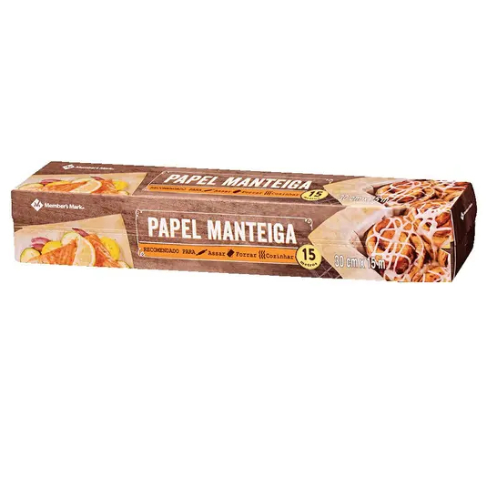 Papel Manteiga 15 metros Caixa com 1 Unidade Members Mark