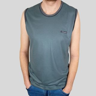 Regata machão masculina malha fria P ao G5 em Oferta na Shopee