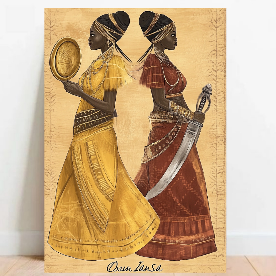 Quadro Placa decorativa Oxum e Iansa Orixá Umbanda Candomblé Decorativo Oxalá 09 em Oferta na Shopee