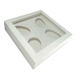 Caixa para Ovo de Colher 4x50gr 15,5x15,5x4 Visor PET Embalagem de Páscoa Confeitaria em Oferta na Shopee