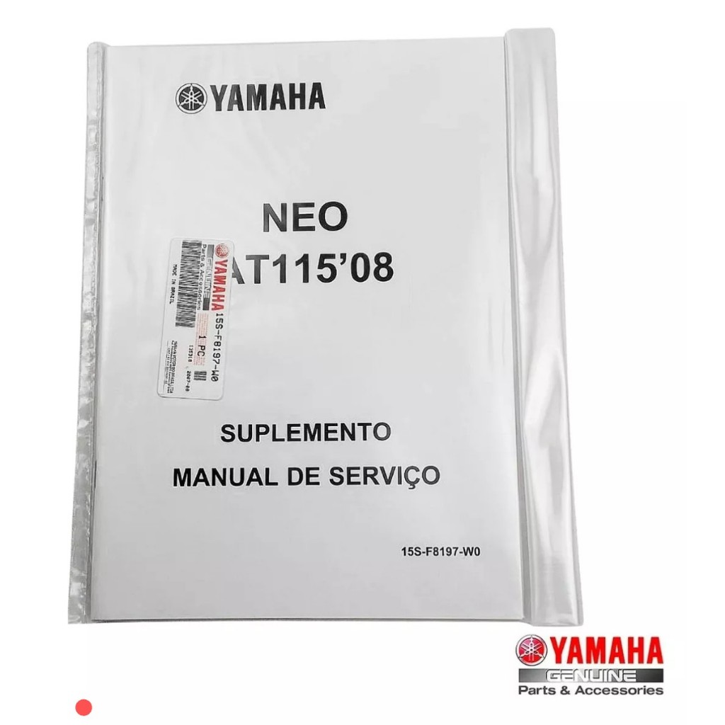 Suplemento Manual De Serviço Neo At 115'08 Original Yamaha