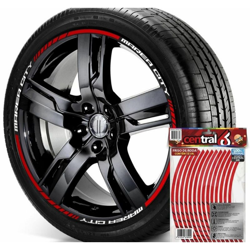 Friso Refletivo Roda Aro 13 ao 22 Fiat Marea City Vermelho
