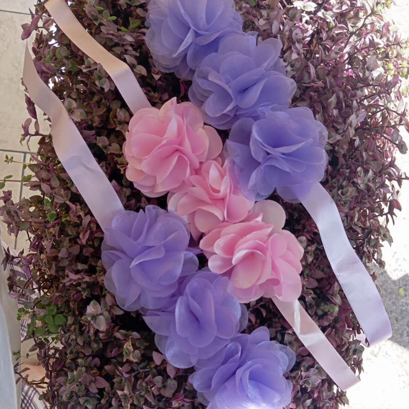 Porta Coque Juliana com flor de Cetim