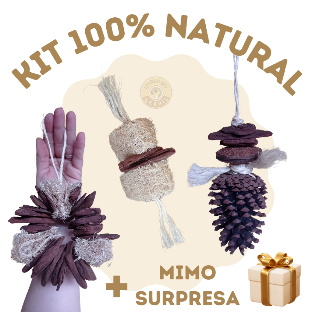 Kit 100% Natural + Mimo em Oferta na Shopee