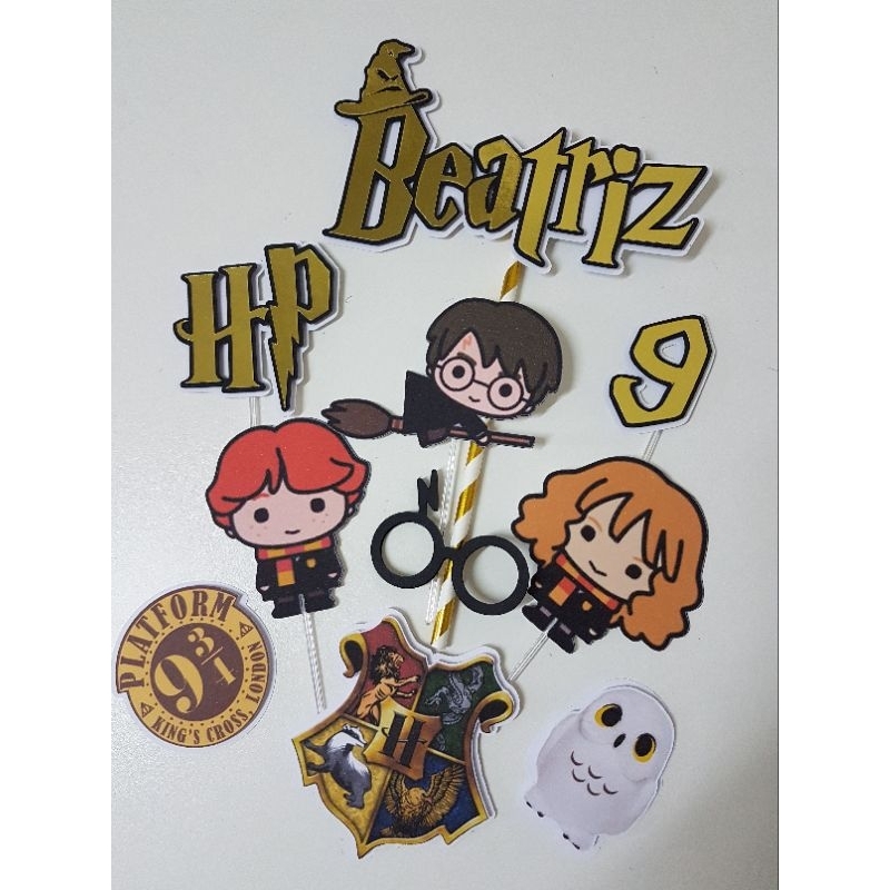 Topo de Bolo Personalizado Harry Potter