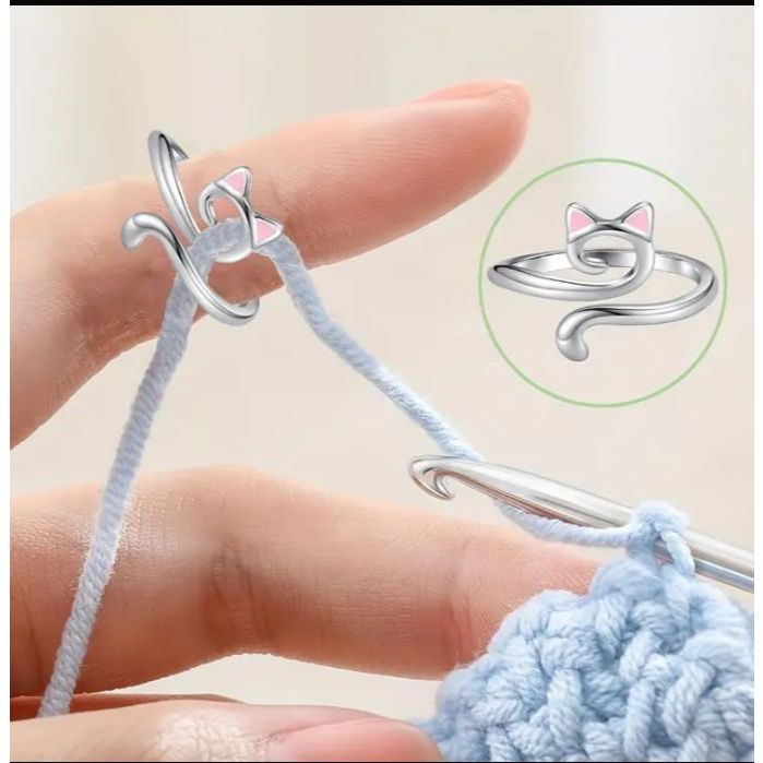 Anel Guia para Tricô Crochê Costura Anel Gatinho Aço Cod001 Acessório para Costura Artesanato Tricô Crochê Artes Manuais