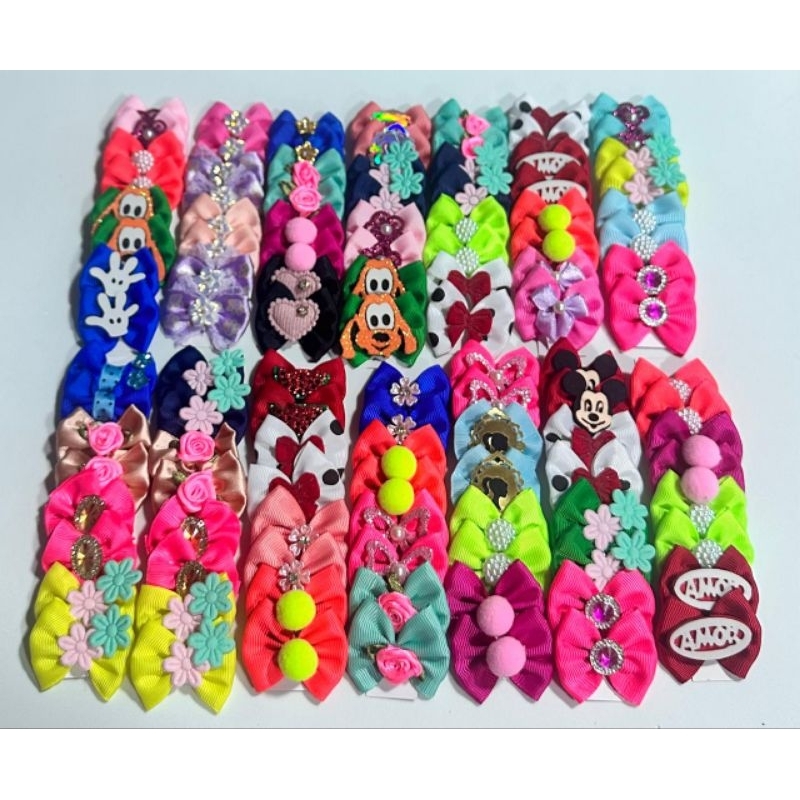 kit 30 lacinhos para banho e tosa e enfeite para pets