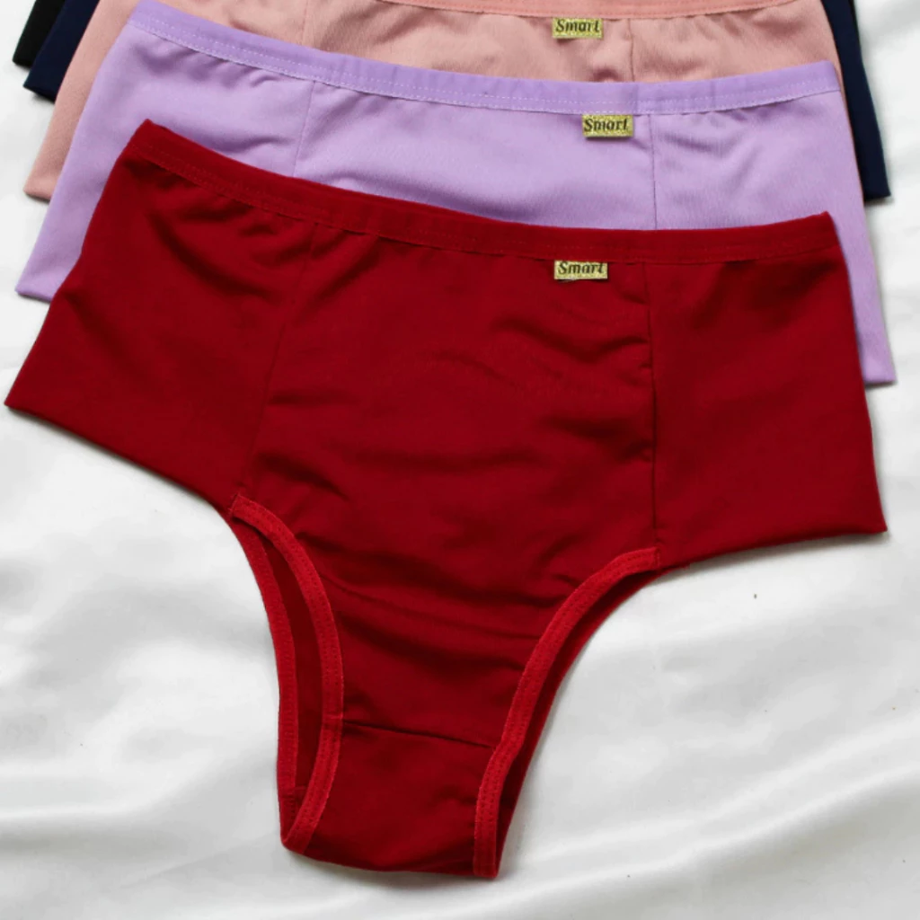 Kit 10 Cinta Modeladora Feminina Pala Dupla calcinha cintura alta Calcinha cós alto segura barriga