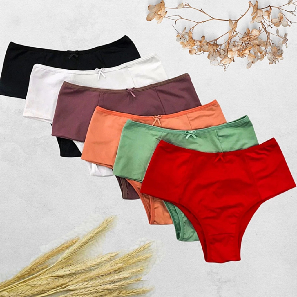 Kit 4 Cinta Modeladora Feminina Pala Dupla calcinha cintura alta Calcinha cós alto segura barriga
