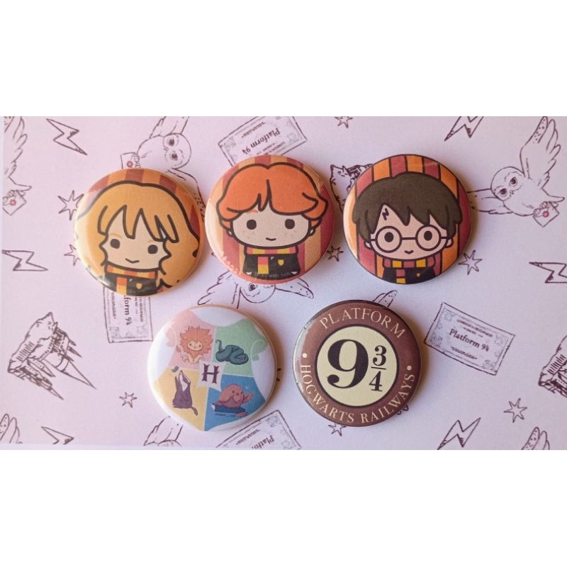 Bottons Harry Potter/ broche Harry Potter em Oferta na Shopee