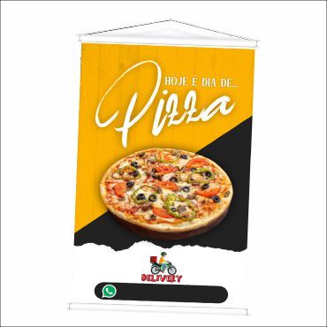 Banner Venda de Pizza produzido em lona. Cartaz Propaganda Vende-se para Pizzarias, Padaria, Barraca, Lanchonete