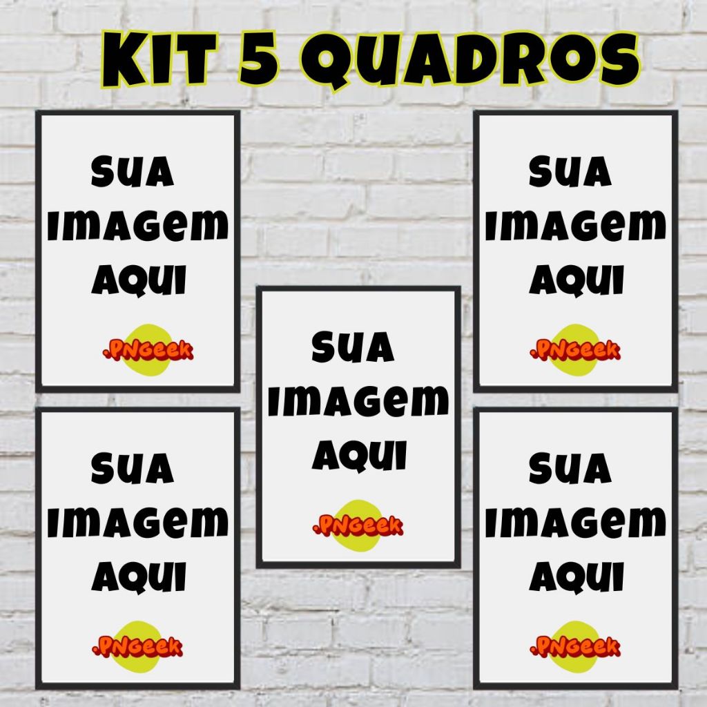 Kit 5 Placas/Quadros Decorativos Personalizadas Com Sua Imagem 21x29