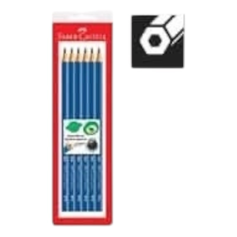 Lápis Grafite EcoLápis n. 2B Sextavado 6 Unidades Faber-Castell BT 6 UN em Oferta na Shopee