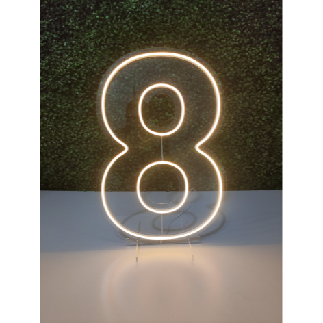 Painel Led Neon Número 8 50cm led em Oferta na Shopee
