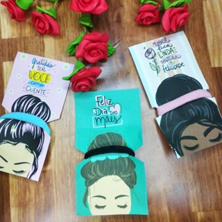 kit 50 Tag para xuxinha cartões lembrancinha dia das mães e dia das mulheres personalizado