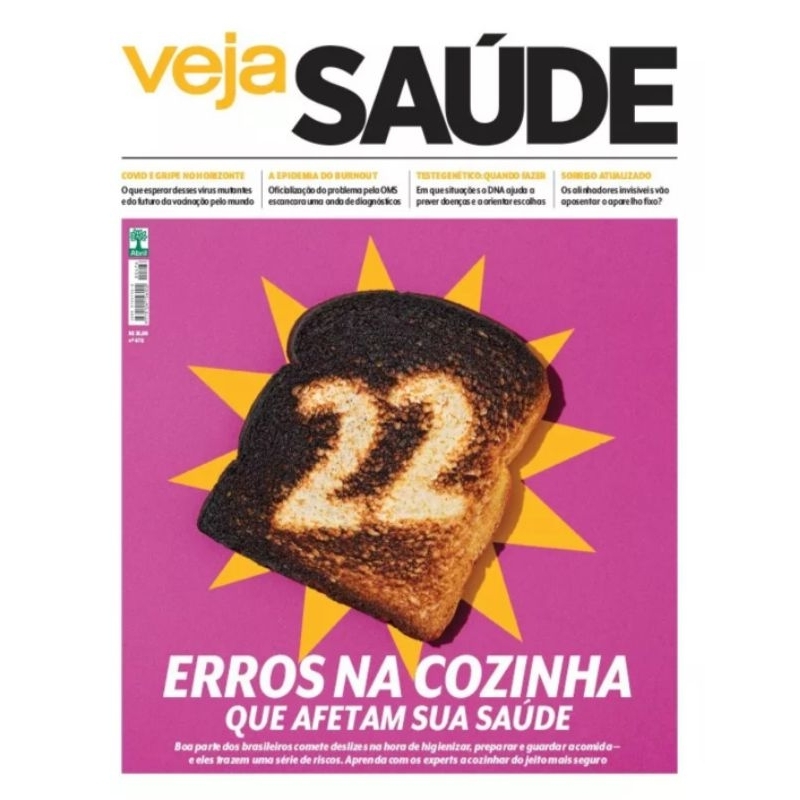 Revista Veja Saúde N° 476 - Fevereiro 2022 - Editora Abril - 22 Erros Na Cozinha