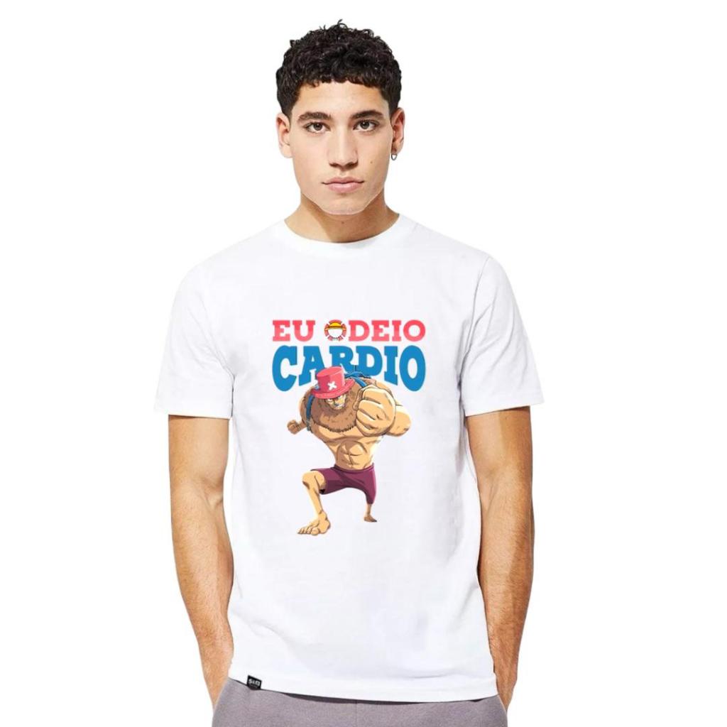 Camisa Camiseta Eu Odeio Cárdio Treino Academia Camisa Estampado Unissex 100% Algodão