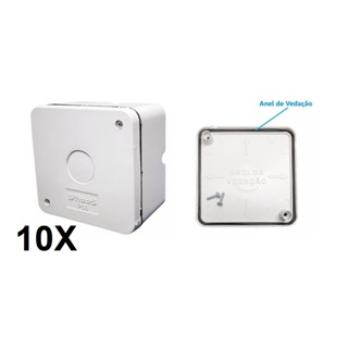 10X Caixa de proteção para instalação CFTV  à prova d'água e poeira + organizadora + vedação em Oferta na Shopee