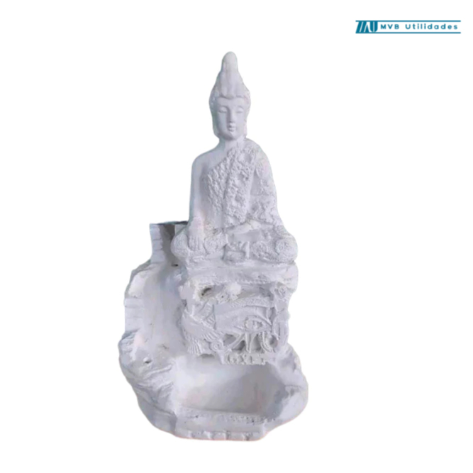 Imagem Incensário Cascata Buda Olho Grego Cone Incenso Backflow Cascata Gesso Para Pintar Porta Incensário