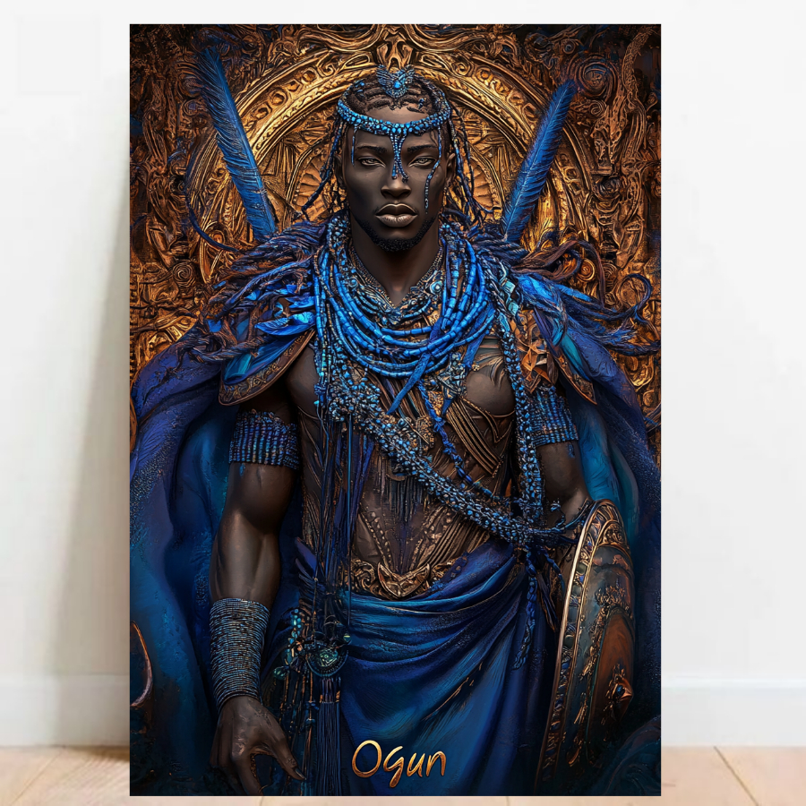 Quadro Placa decorativa Ogum Orixá Umbanda Candomblé Decorativo Oxalá 021