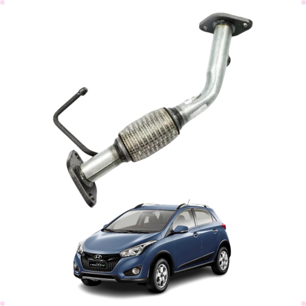 Flexível Escapamento Com Tubo Hyundai Hb20 Hatch/Sedan 2012 - 2018
