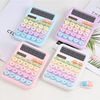 Calculadora de Escritório Comercial Solar & Bateria de 12 Posições Teclado Mecânico