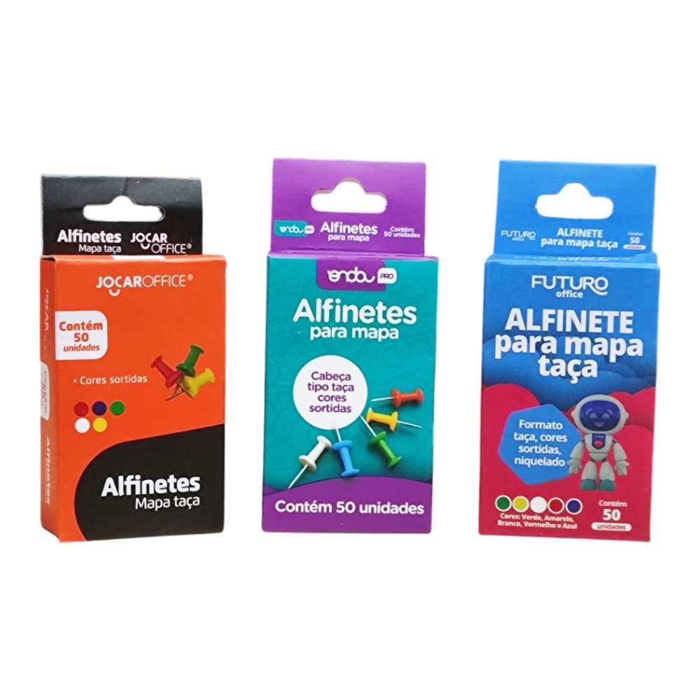 100 Alfinete Para Mapa Tipo Taça 100unidades Mural Quadro Feltro Cortiça em Oferta na Shopee