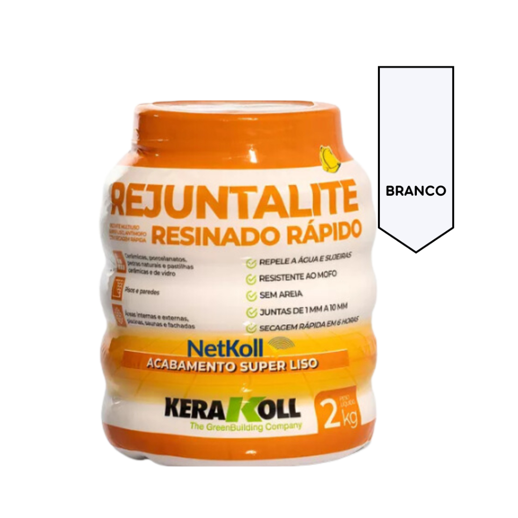 Rejunte Rejuntalite Resinado Rápido 2kg - Kerakoll | Branco