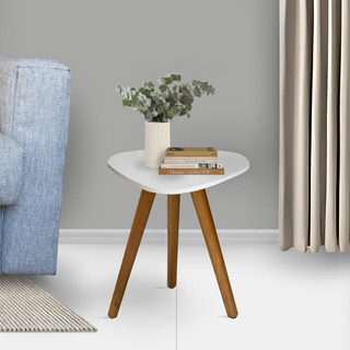 Mesa Lateral Pé Palito Decorativa Tampo Orgânico Para Interiores