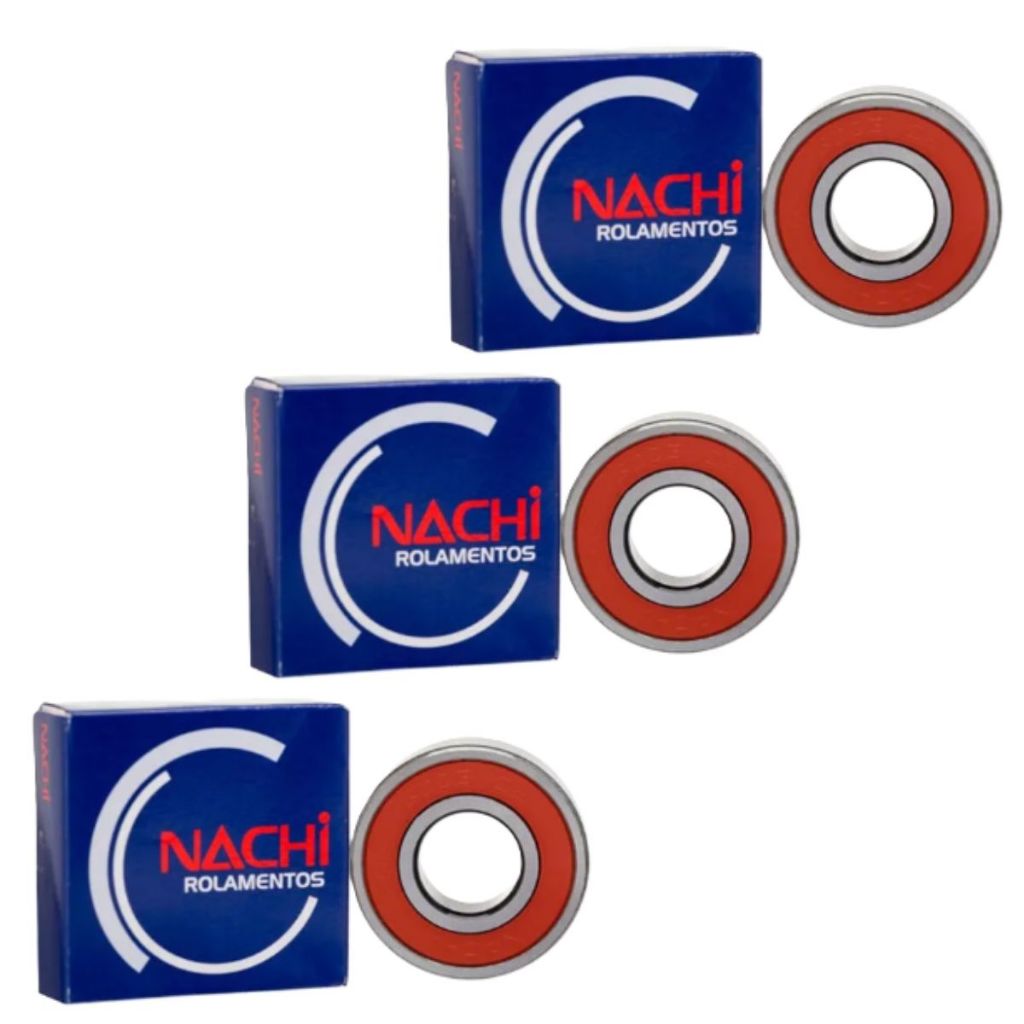Kit de Rolamentos da Roda Traseira Neo 115 Nachi 3 peças