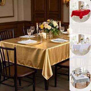 Toalha de mesa de cetim 4 , 6 e 8 lugares Várias cores Festa Aniversário Casamento Igreja em Oferta na Shopee