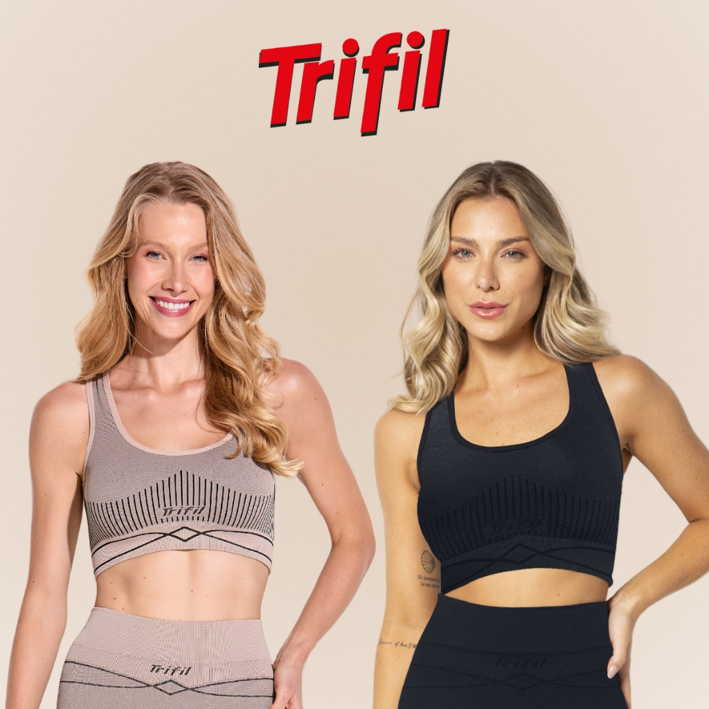 Top Fitness Trifil Sem Costura Esportivo Feminino Resistente Alça Larga de Alta Performance Básico - Sports & Outdoors