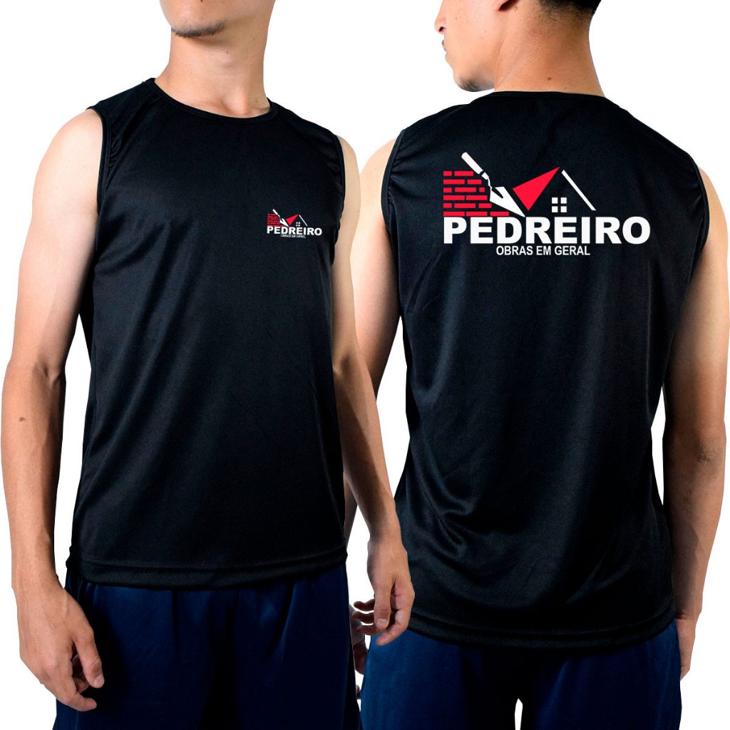 Camiseta Regata para Pedreiro Camiseta de Trabalho Uniforme Profissional Autônomo