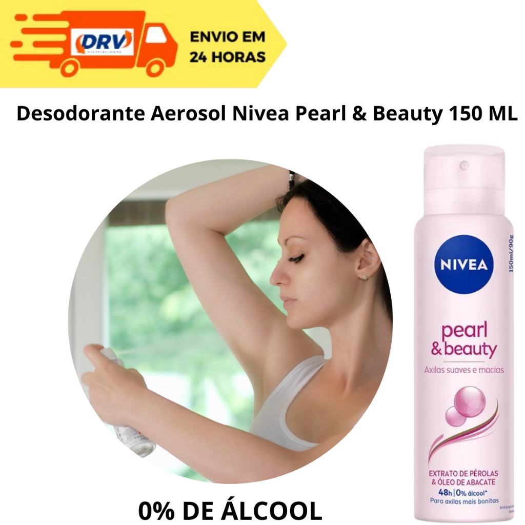 Desodorante Aerosol Nivea Pearl & Beauty 150 ML- Nivea - Desodorante Aerosol - Pearl & Beauty