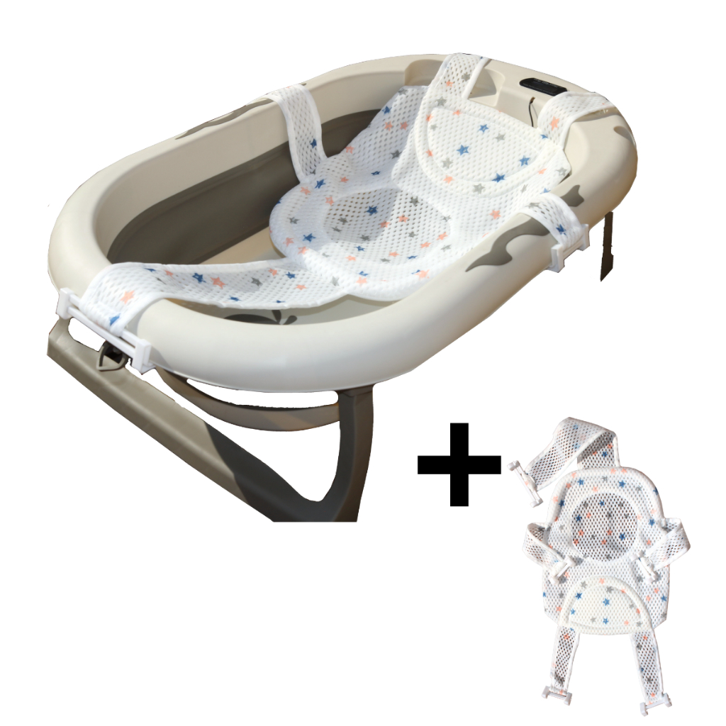 banheira para banho do bebe flexível retrátil termômetro digital rede