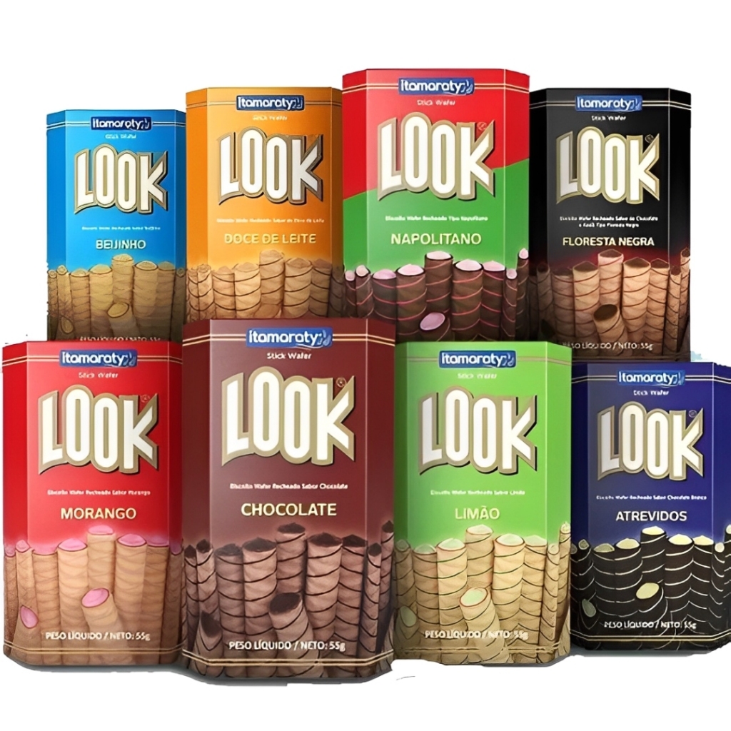 Kit 5 a 10 Unidades Biscoito Wafer Look 55g Itamaraty Kit 5 a 10 Unidades Biscoito Wafer Look 55g Itamaraty