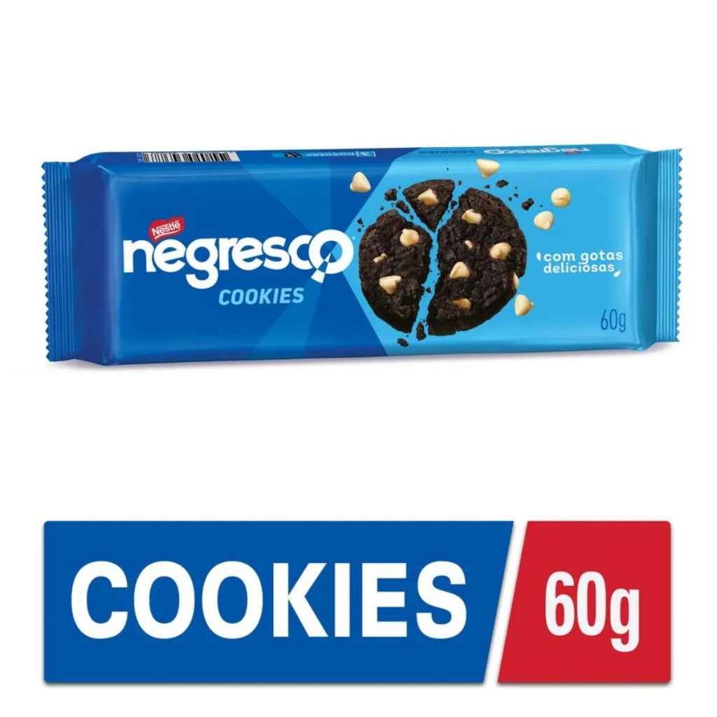 Cookies Negresco Chocolate Gotas Baunilha 60g Nestlé