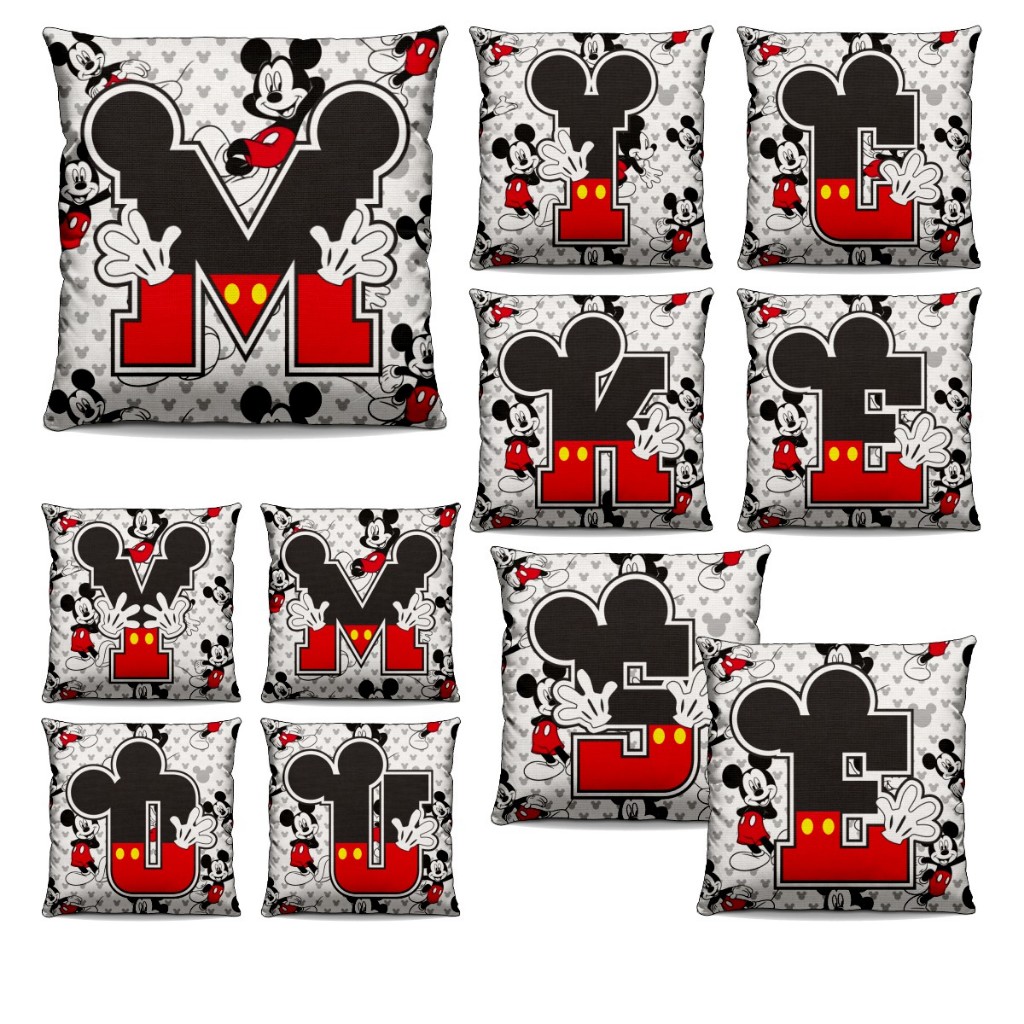 Disney Alfabeto Mickey Mouse Capa de Almofada em Diversos Tamanhos Decoração de Quarto Ref. 10236 em Oferta na Shopee