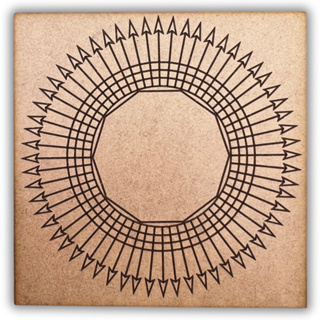 Placa Radiestesia Radionica 20x20cm MDF CRU 3mm (004 Desimpregnador) em Oferta na Shopee