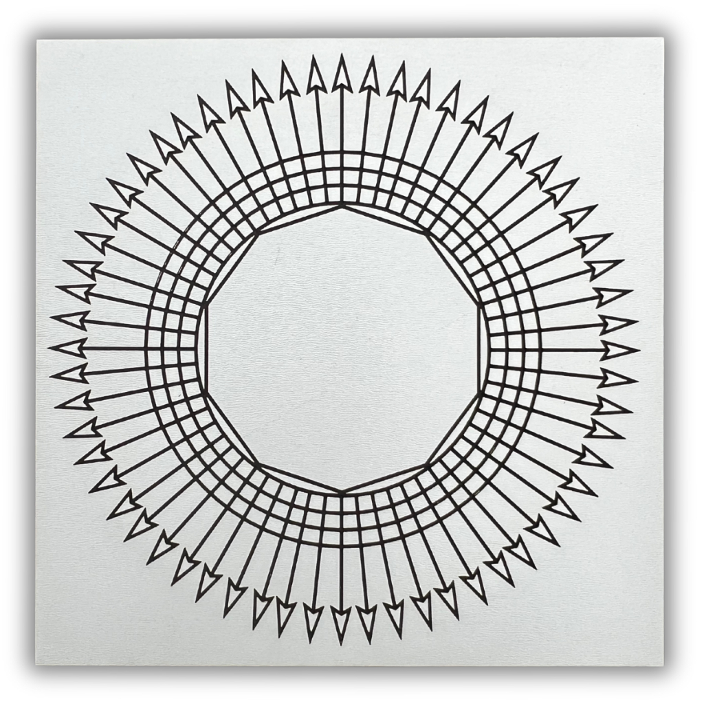 Placa Radiestesia Radionica 20x20cm MDF BRANCO 3mm (004 Desimpregnador)