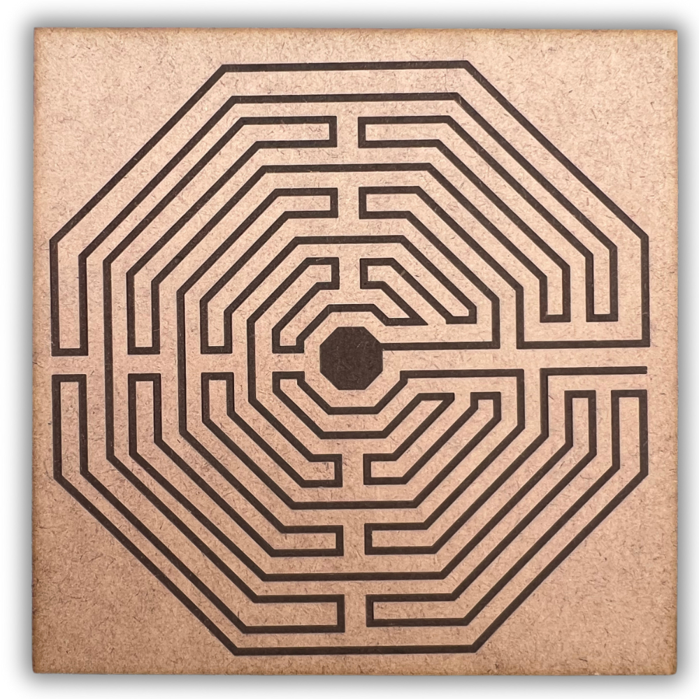 Placa Radiestesia Radionica 20x20cm MDF CRU 3mm (006 Labirinto de Amiens) em Oferta na Shopee