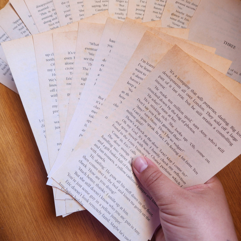 Folhas de livro em inglês para scrapbook pequenas ou grandes 20un.