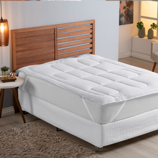 Protetor De Colchão Pillow Branco Top Cama Box Casal Macio Ortopédico Envio Imediato Preço...