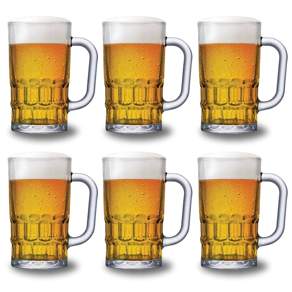 Jogo de Caneca de Chopp Jade 355ml Kit 6 Peças