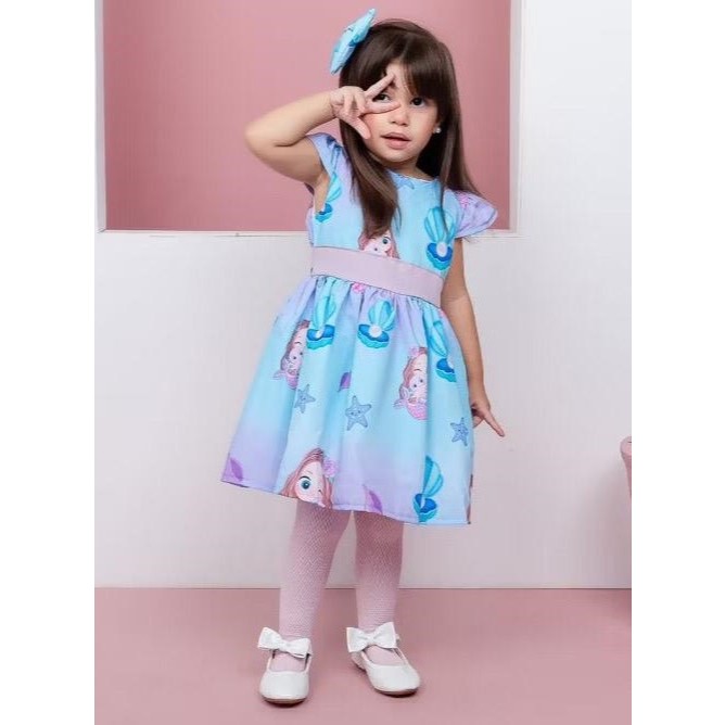 vestido infantil sereia cuty/baby — imagem 2 de 2
