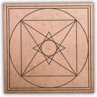 Placa Radiestesia Radionica 20x20cm MDF CRU 3mm (011 Pirâmide Plana) em Oferta na Shopee