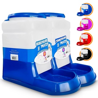 Kit Bebedouro Comedouro Automatico Cachorro Gato Prático 3 litros - Alvorada em Oferta na Shopee