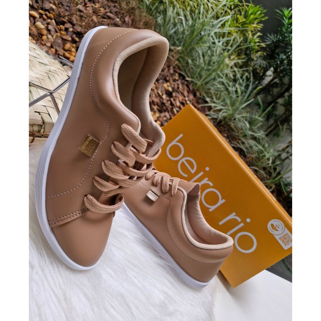 Tênis Sapatenis Feminino Casual Beira Rio  Liso Napa Confortável Dia a Dia Original