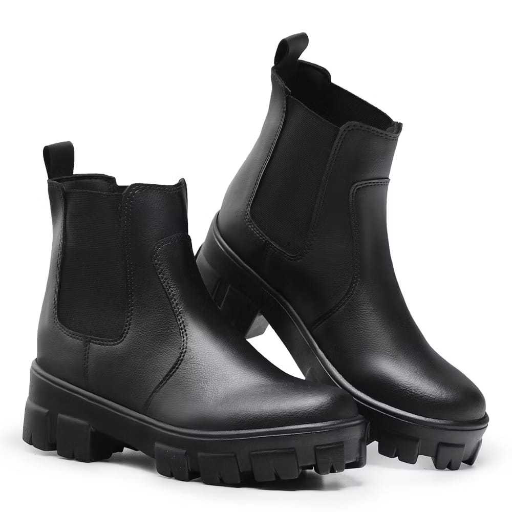 Bota Coturno Feminino Chelsea Cano Curto Tratorada